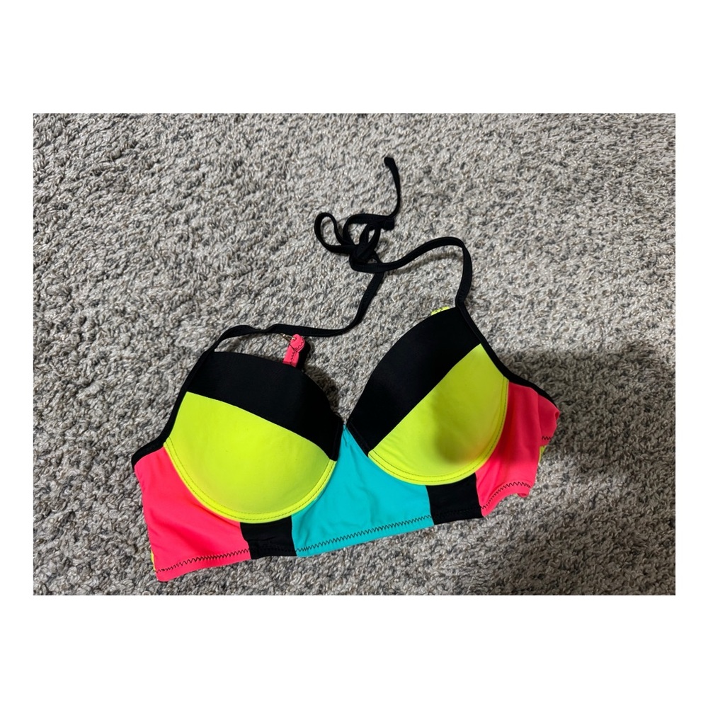 Colorful Halter Bikini Top
